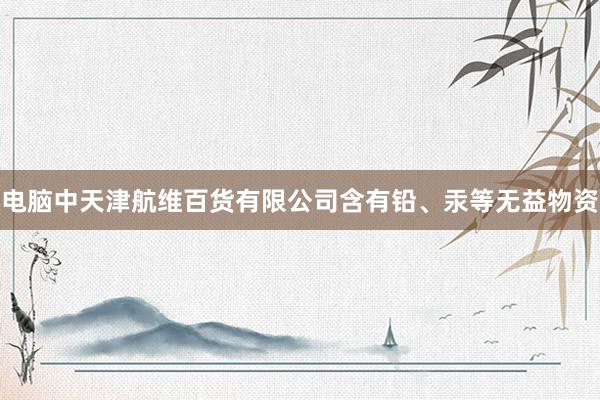 电脑中天津航维百货有限公司含有铅、汞等无益物资